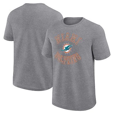 Men's Logo Athletic Heather Gray Miami Dolphins Success T-Shirt