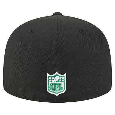 Men's New Era Black Philadelphia Eagles Super Bowl LIX Champions Historic Side Patch 59FIFTY Fitted Hat
