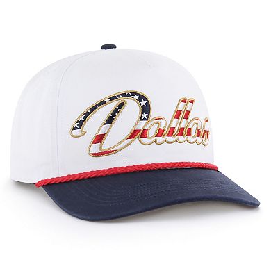 Men's '47 White Dallas Cowboys Patriotic Overhand Hitch Adjustable Hat