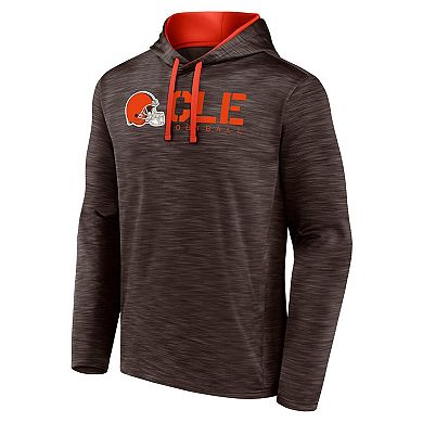 Men's Logo Athletic Brown Cleveland Browns Head Start Pullover Hoodie