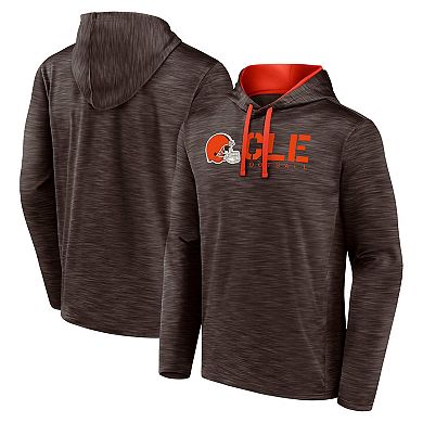 Men's Logo Athletic Brown Cleveland Browns Head Start Pullover Hoodie