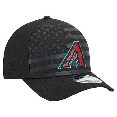 Men's New Era Black Arizona Diamondbacks American Flag 9FORTY M-Crown A-Frame Adjustable Hat