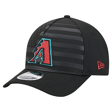 Men's New Era Black Arizona Diamondbacks American Flag 9FORTY M-Crown A-Frame Adjustable Hat