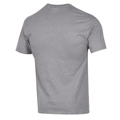 Men's Champion Heather Gray SMU Mustangs Arched Logo T-Shirt