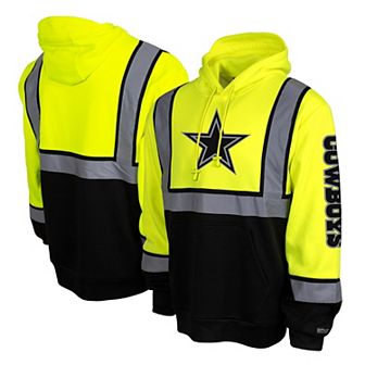 Men's Yellow Dallas Cowboys High-Visibility Safety Hooded Sweatshirt