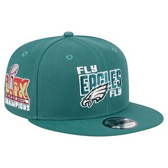 Men's New Era Midnight Green Philadelphia Eagles Super Bowl LIX Champions Side Patch 9FIFTY Snapback Hat