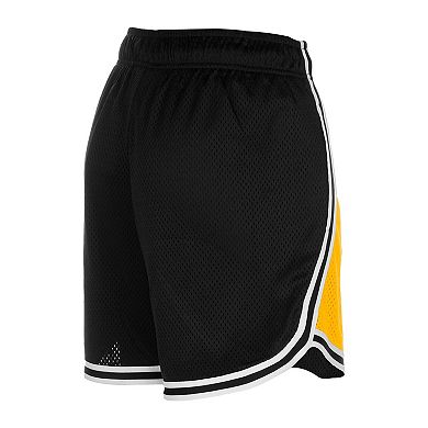Women's New Era Gold/Black Pittsburgh Steelers Sport Classics Mesh Shorts