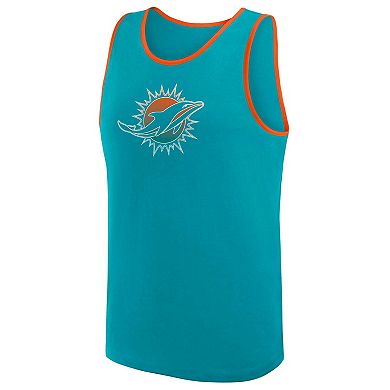 Men's Logo Athletic Aqua Miami Dolphins Unmatched Success Tank Top