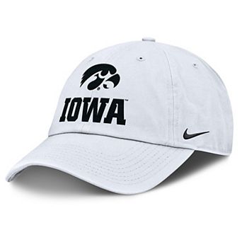 Men's Nike White Iowa Hawkeyes 2025 Sideline Club Adjustable Hat