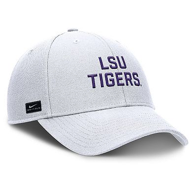 Men's Nike White LSU Tigers Rise Practice Adjustable Hat