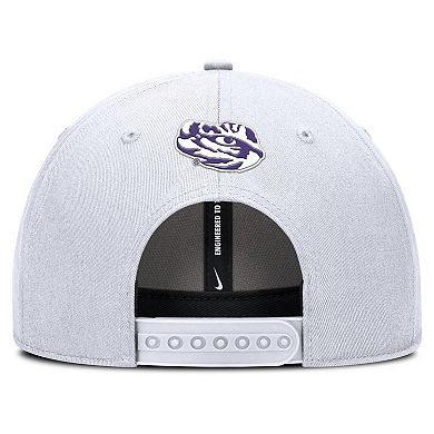 Men's Nike White LSU Tigers Rise Practice Adjustable Hat