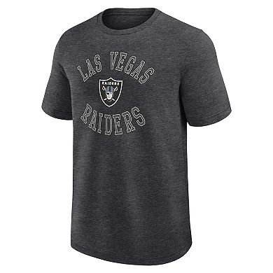 Men's Logo Athletic Heather Charcoal Las Vegas Raiders Success T-Shirt