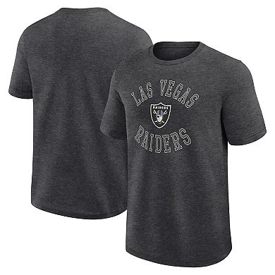 Men's Logo Athletic Heather Charcoal Las Vegas Raiders Success T-Shirt
