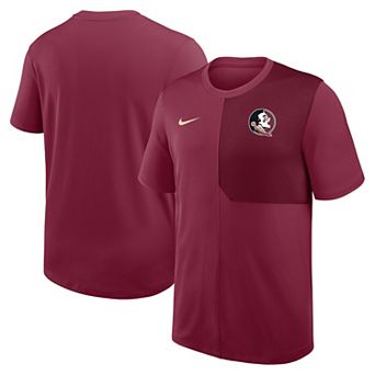 Men's Nike Garnet Florida State Seminoles 2025 Sideline UV Performance Coach T-Shirt