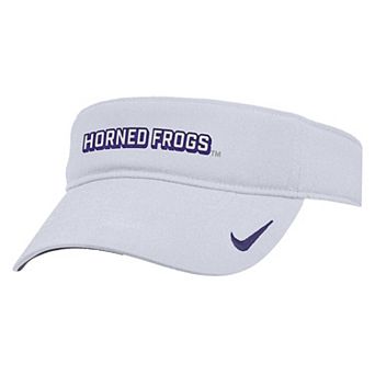 Men's Nike White TCU Horned Frogs 2025 On-Field Ace Performance Adjustable Visor