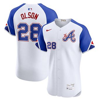 Men's Nike Matt Olson White Atlanta Braves City Connect Elite Jersey