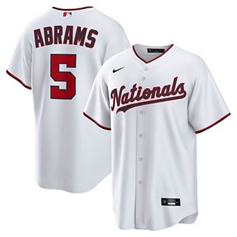 Men's Nike CJ Abrams White Washington Nationals Home Replica Jersey