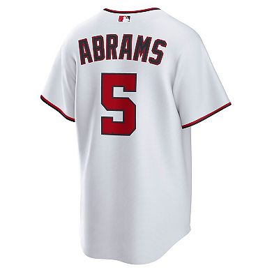 Men's Nike CJ Abrams White Washington Nationals Home Replica Jersey