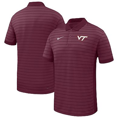 Men's Nike Maroon Virginia Tech Hokies 2025 Early Season Coaches Sideline Victory Stripe Performance Polo