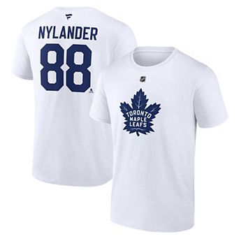 Men's Fanatics William Nylander White Toronto Maple Leafs Authentic Stack Name & Number T-Shirt