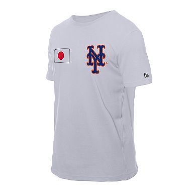 Men's New Era White New York Mets Japanese Flag T-Shirt