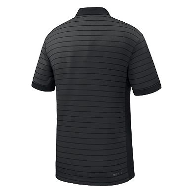 Men's Nike Black Purdue Boilermakers 2025 Early Season Coaches Sideline Victory Stripe Performance Polo