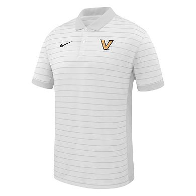 Men's Nike White Vanderbilt Commodores 2025 Early Season Coaches Sideline Victory Stripe Performance Polo