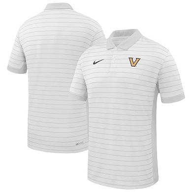 Men's Nike White Vanderbilt Commodores 2025 Early Season Coaches Sideline Victory Stripe Performance Polo