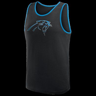 Men's Logo Athletic Black Carolina Panthers Unmatched Success Tank Top