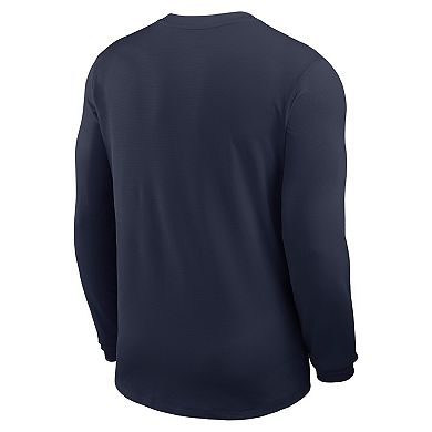 Men's Nike Navy Arizona Wildcats 2025 Sideline Coach UV Performance Long Sleeve T-Shirt