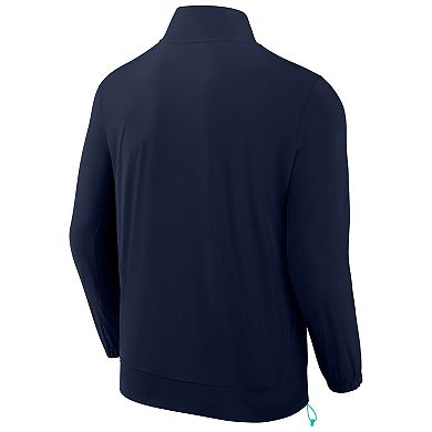 Men's Fanatics Deep Sea Blue Seattle Kraken Authentic Pro Full-Zip Coaches Jacket