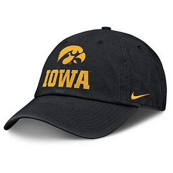 Men's Nike Black Iowa Hawkeyes 2025 Sideline Club Adjustable Hat