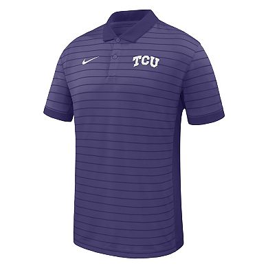 Men's Nike Purple TCU Horned Frogs 2025 Early Season Coaches Sideline Victory Stripe Performance Polo