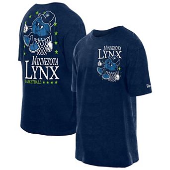 Men's New Era Navy Minnesota Lynx Old School Sport Enzyme Wash Oversized T-Shirt