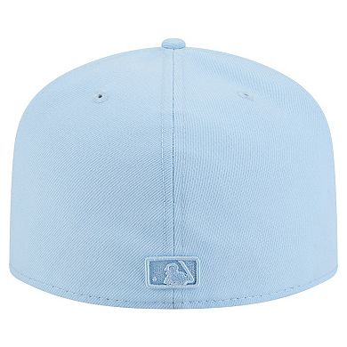 Men's New Era Light Blue Colorado Rockies Color Pack A-Frame 59FIFTY Fitted Hat