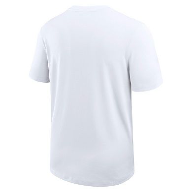 Men's Nike White Georgia Bulldogs 2025 Sideline UV Performance Coach T-Shirt