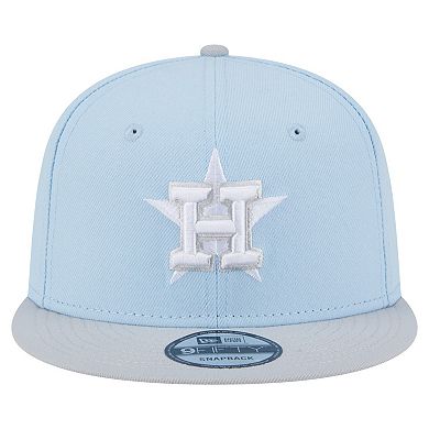 Men's New Era Light Blue/Gray Houston Astros 2-Tone Color Pack 9FIFTY Snapback Hat