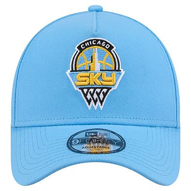 Men's New Era Sky Blue Chicago Sky Core Logo A-Frame 9FORTY Adjustable Hat