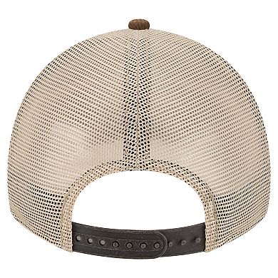 Men's New Era Brown/Cream Houston Texans Vintage Landscape 9TWENTY A-Frame Adjustable Hat