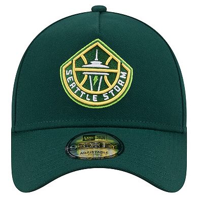 Men's New Era Green Seattle Storm Core Logo A-Frame 9FORTY Adjustable Hat