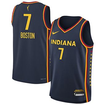 Youth Nike Aliyah Boston Navy Indiana Fever Explorer Swingman Jersey