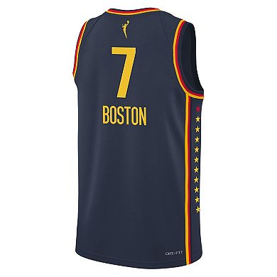 Youth Nike Aliyah Boston Navy Indiana Fever Explorer Swingman Jersey