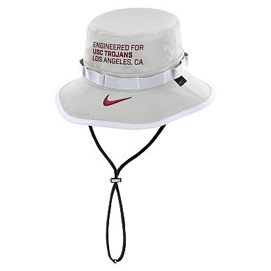 Men's Nike Gray USC Trojans 2025 Sideline Apex Boonie Performance Bucket Hat