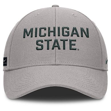 Men's Nike Gray Michigan State Spartans Rise Practice Adjustable Hat