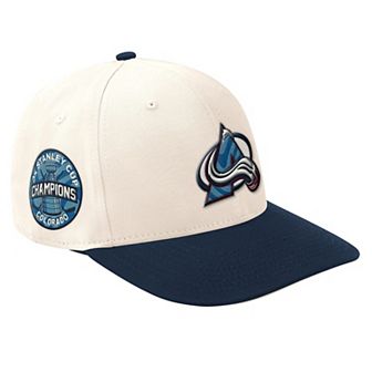 Men's Starter Cream/Navy Colorado Avalanche Blue Wave Classic Adjustable Hat