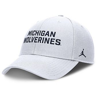 Men's Nike White Michigan Wolverines Rise Practice Adjustable Hat
