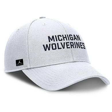 Men's Nike White Michigan Wolverines Rise Practice Adjustable Hat