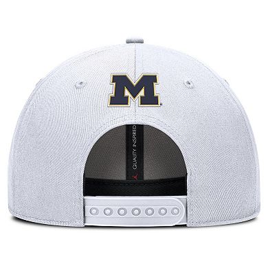 Men's Nike White Michigan Wolverines Rise Practice Adjustable Hat