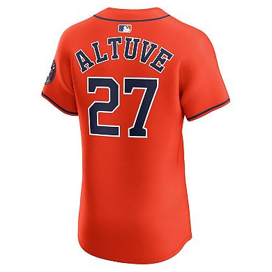 Men's Nike Jose Altuve Orange Houston Astros Alternate Elite Player Jersey