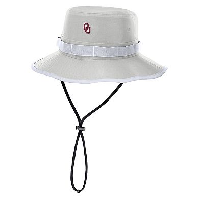 Men's Nike Gray Oklahoma Sooners 2025 Sideline Apex Boonie Performance Bucket Hat